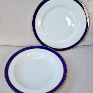 Coalport Bone China Plates and Bowls - Carlton Blue Pattern. -  Choose from drop down menu.