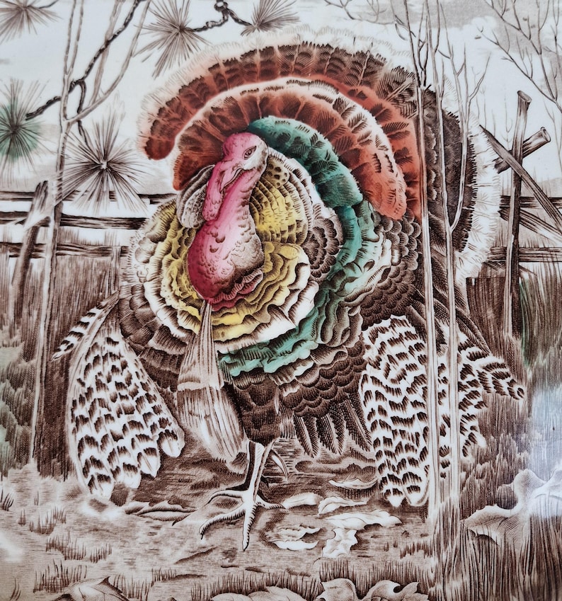 Johnson Brothers Pottery Extra Large, 20 Inch Fancy Turkey Platter ...