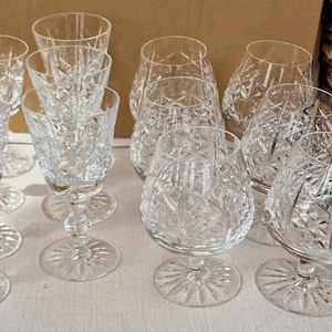 Selection of Drinking Glasses From Edinburgh Crystal.  In classic Highland pattern.