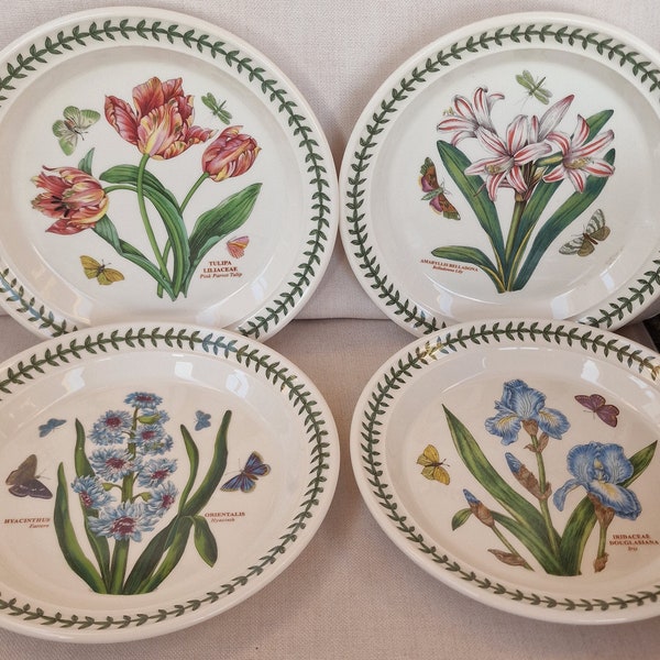 Belles assiettes à salade du jardin botanique de Portmeirion - 4 différentes disponibles