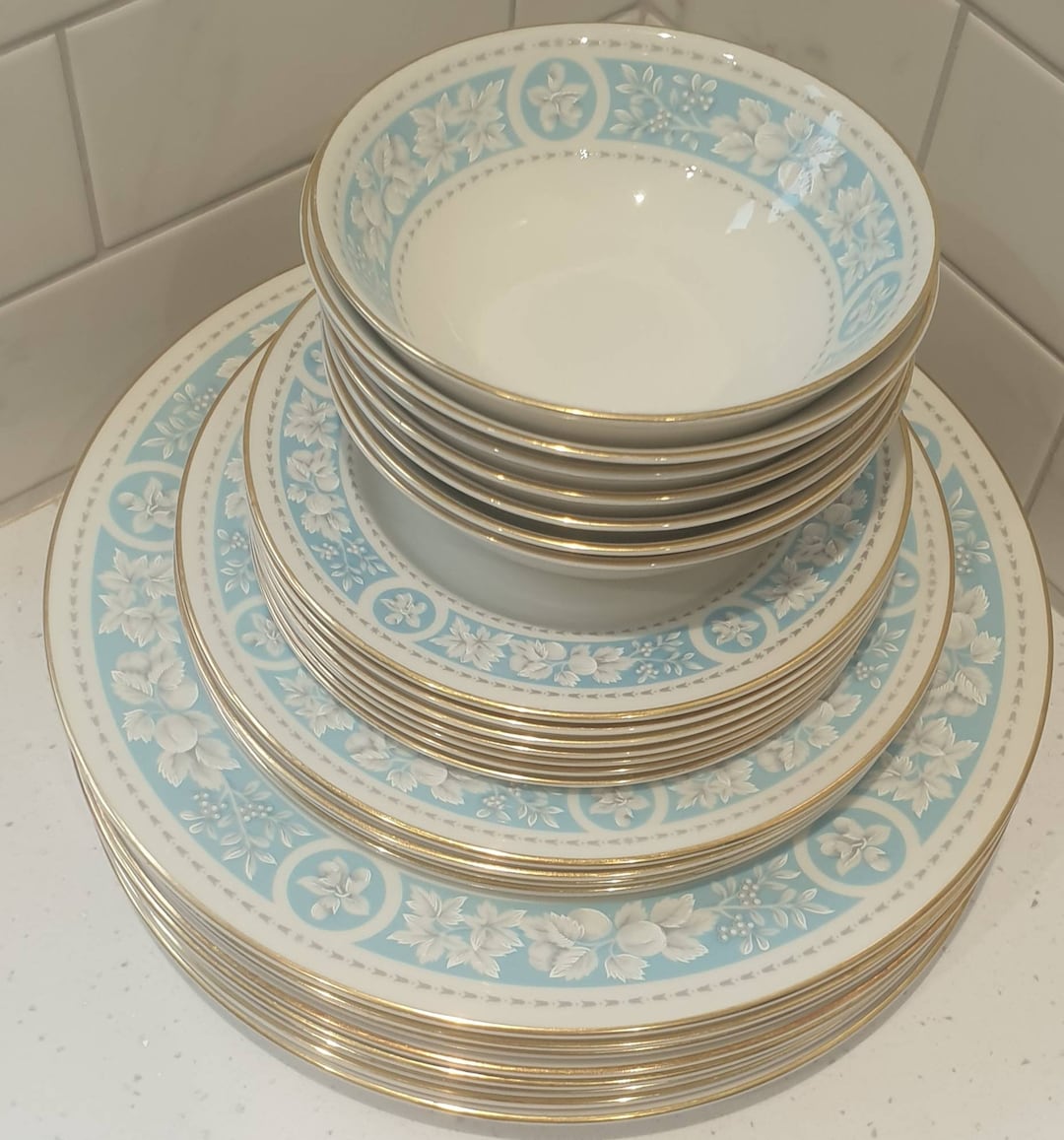 Selection of Royal Doulton Bone China Plates and Bowls Hampton - Main Image