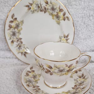 Duchess Bone China  Trio in Helena Pattern
