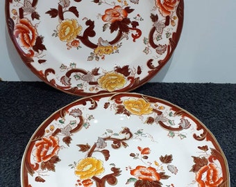 Masons Ironstone Hand Painted Lunch Plate - Brown Velvet