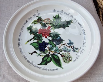 Portmeirion Pottery  7 1/2 inch Plate - The Holly and the Ivy
