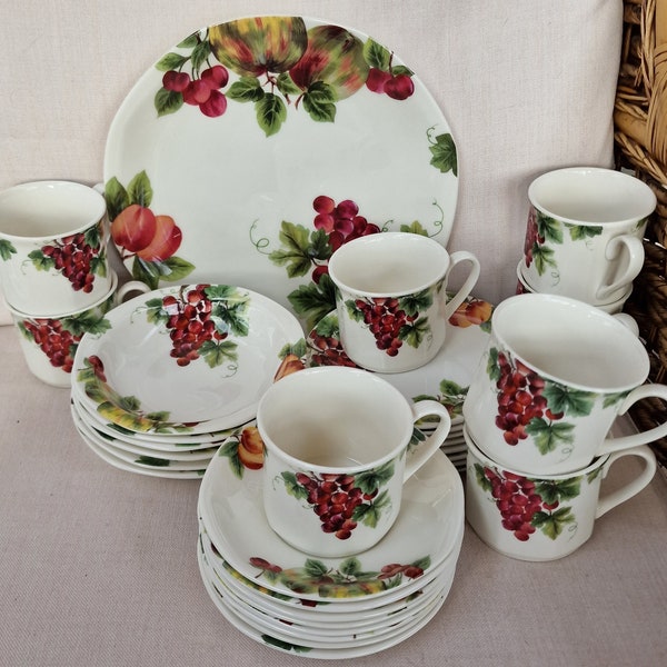 Royal Doulton Bone China Tea and Breakfast Items  -  Vintage Grape Pattern,  from the Everyday range.