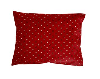 Coussin de sieste, petit oreiller en cosses de sarrasin, housse zippée, taie en soleïado, hypoallergenique fait main en Provence, France