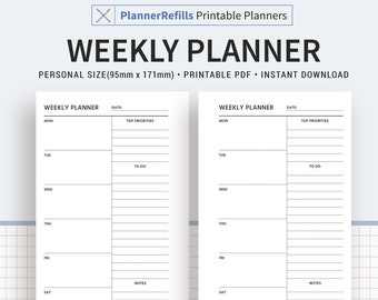 Filofax Personal Inserts - Etsy