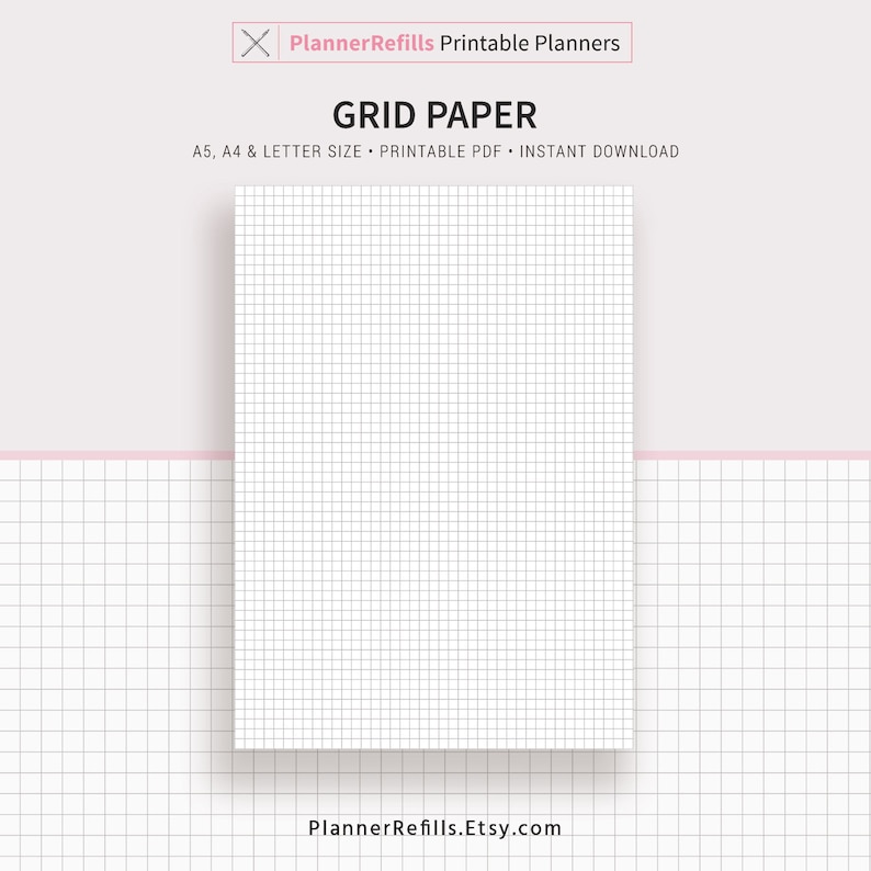 basic pages inserts dot grid square grid lined paper a4 etsy