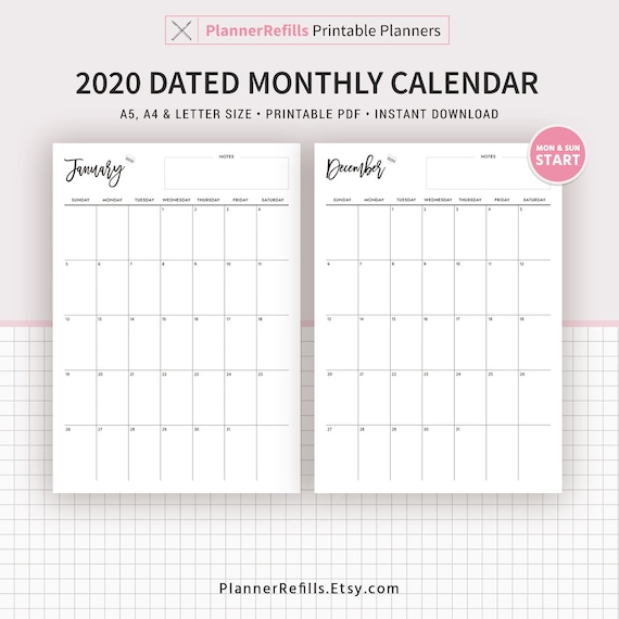 12 Month Calendar Word Template