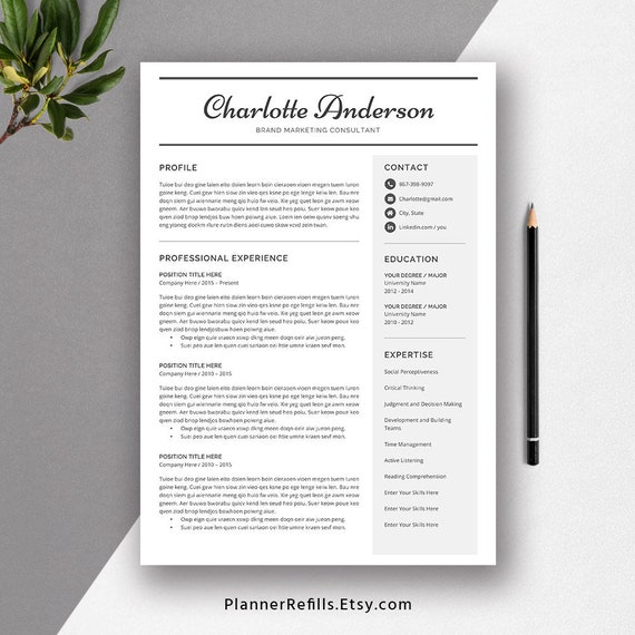 Student Cv Template For Word Unique And Professional Resume Template Design Cover Letter References Modern Resume Instant Download