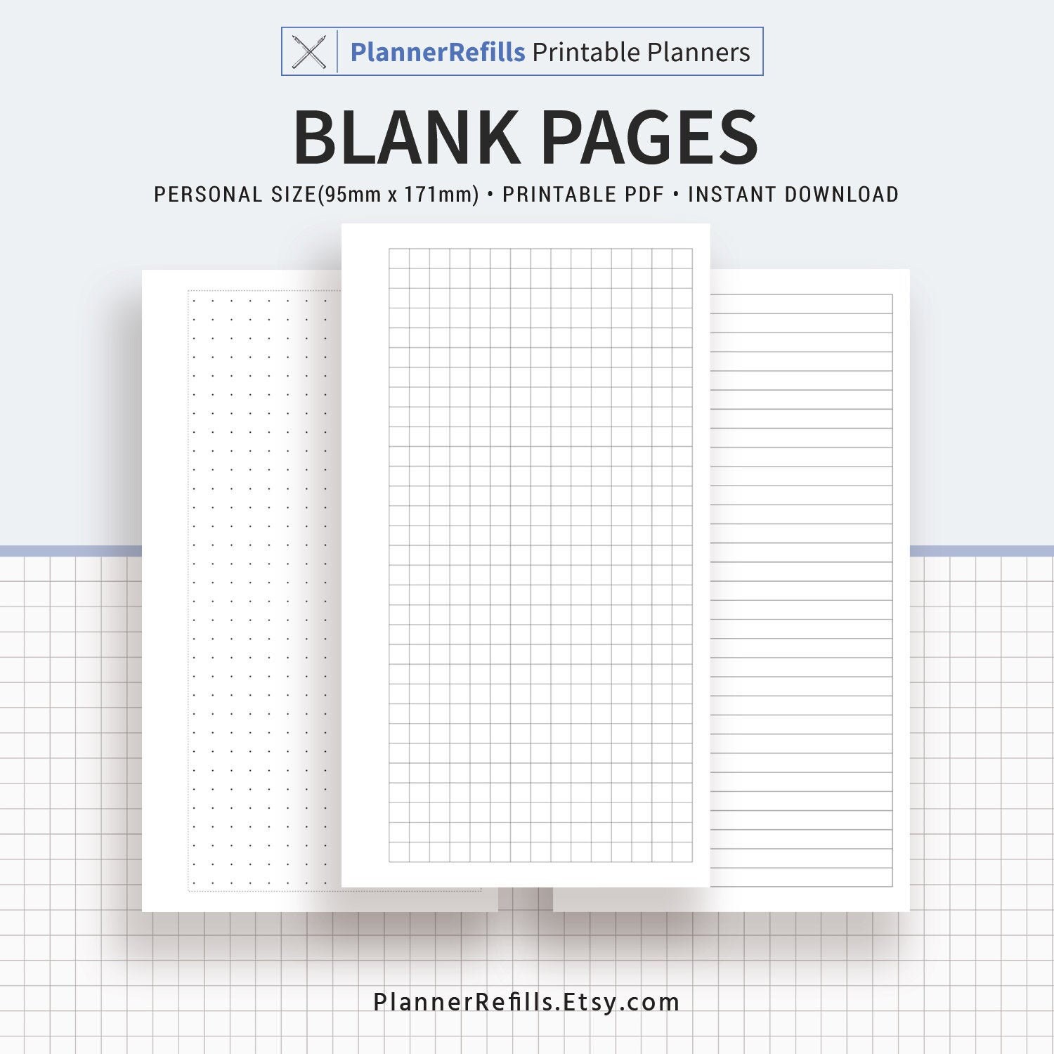 blank pages dot grid paper square grid paper lined paper etsy
