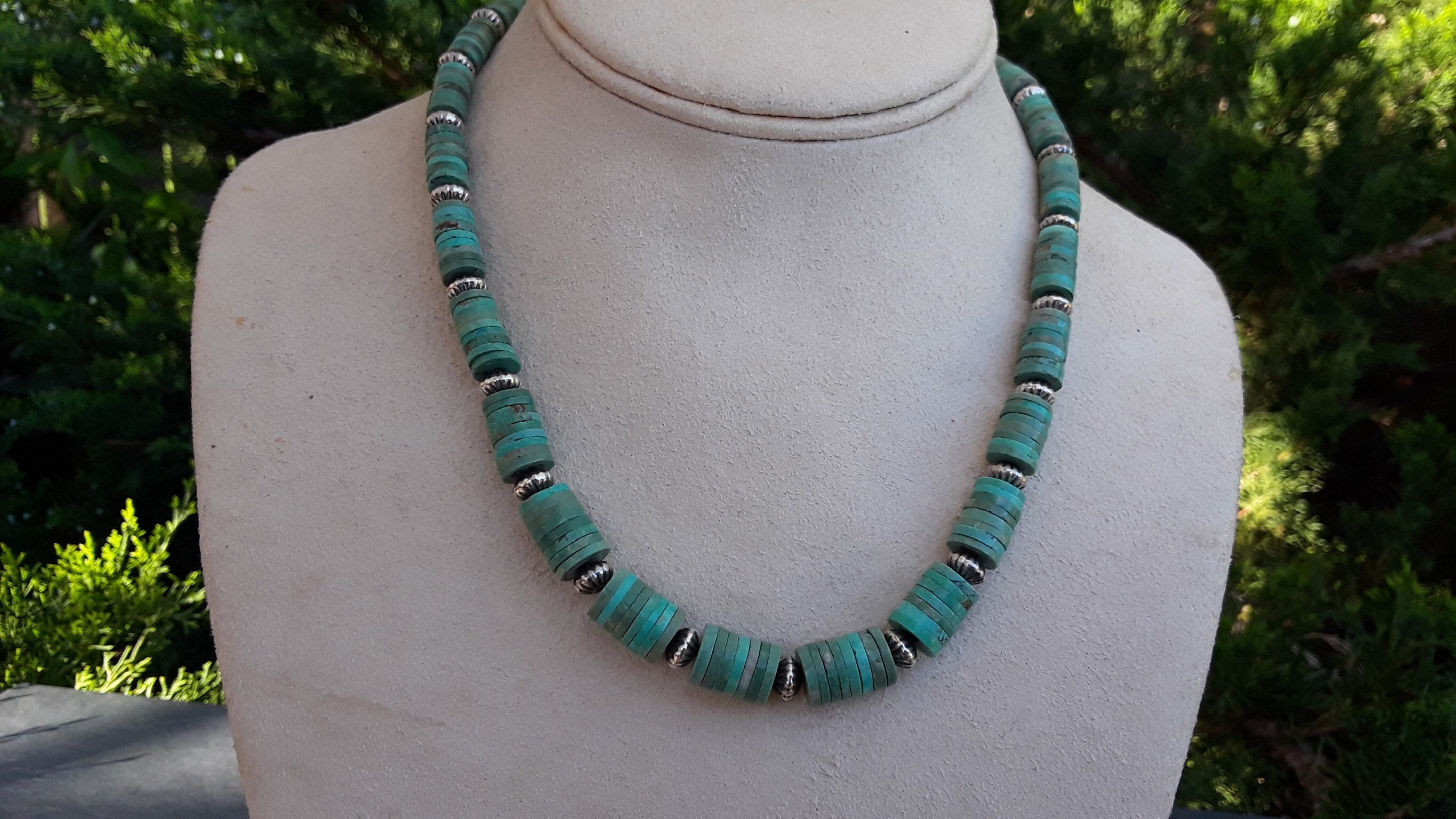 Heishi turquoise best sale necklace