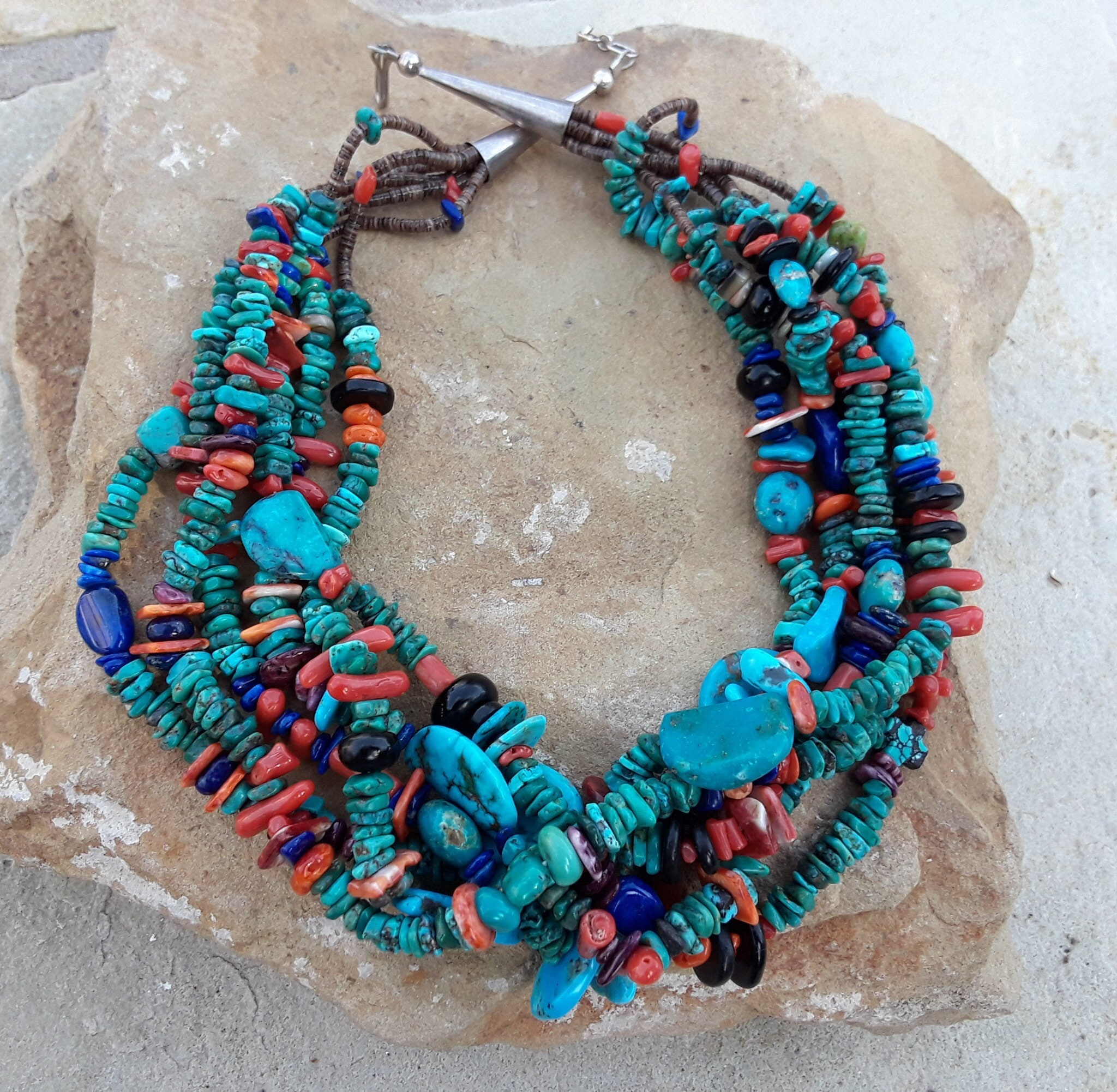 Daniel Coriz Treasure Necklace Made With Natural Turquoise - Etsy