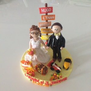 Figurines de mariés pour gateau/pièce montée en fimo sur commande uniquement image 5