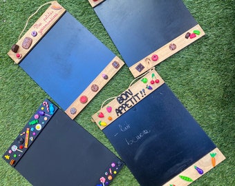 Large decorated slates (wooden and fimo, sold individually)