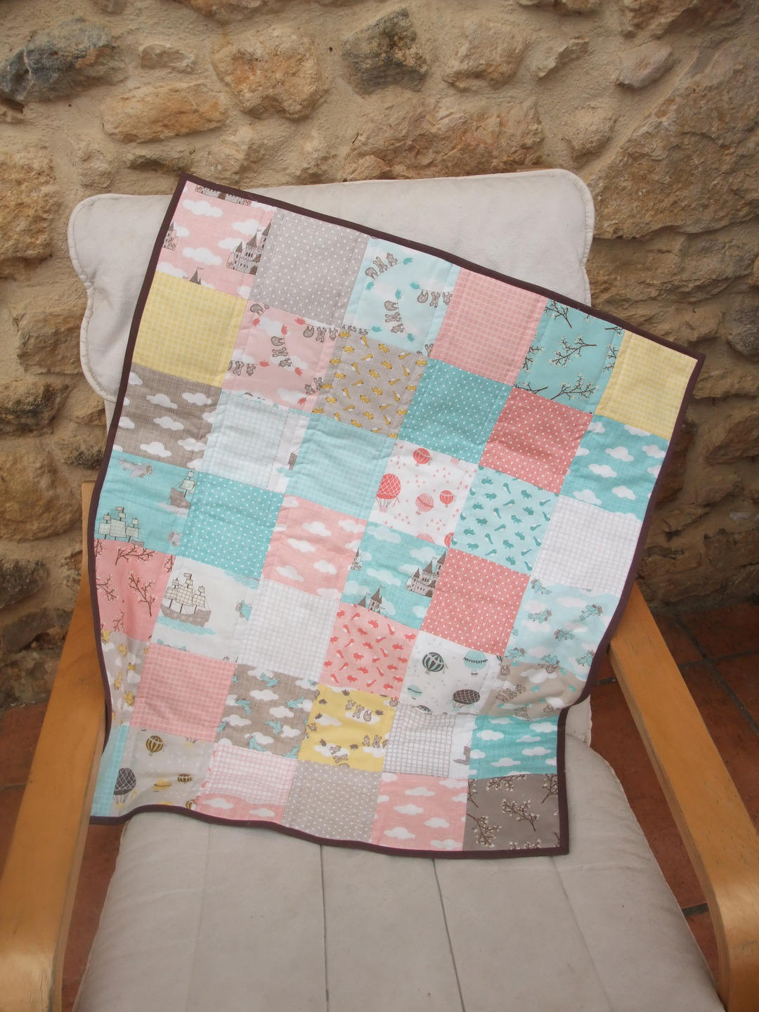 Couverture Molletonnée en Patchwork Pour Bébé