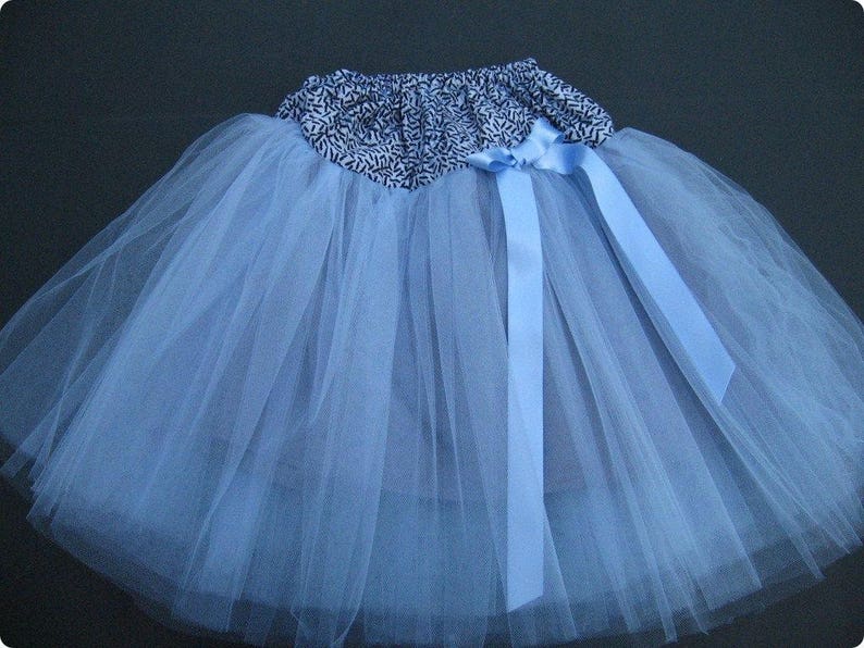 tissu pour tutus en tulle rigide bleu clair image 2