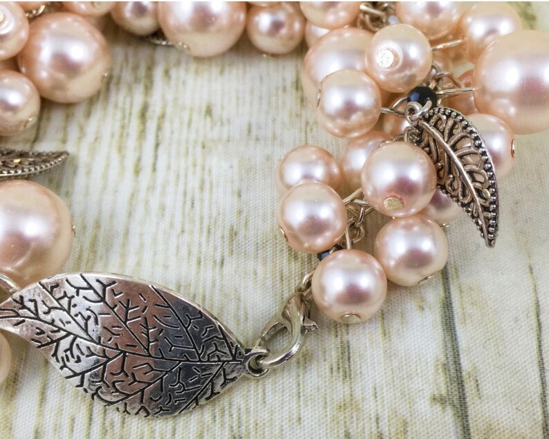 Pink Berry Bracelet Pearl Bracelet Pink Bracelet Berry Etsy