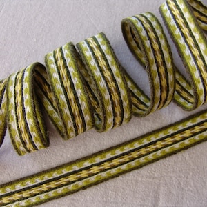 Tejido de tabletas, CINTURÓN tejido de tabletas, Accesorios, Tejido de tarjetas, Cinturón medieval, Hecho a mano, Trajes medievales. Cinturón Verde. Bretchenweben