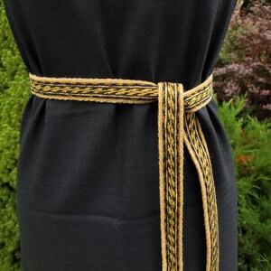 Tablet weaving, Tablet woven BELT, Acsessories, Card weaving, Medieval belt, handmade, medieval costumes, beige belt