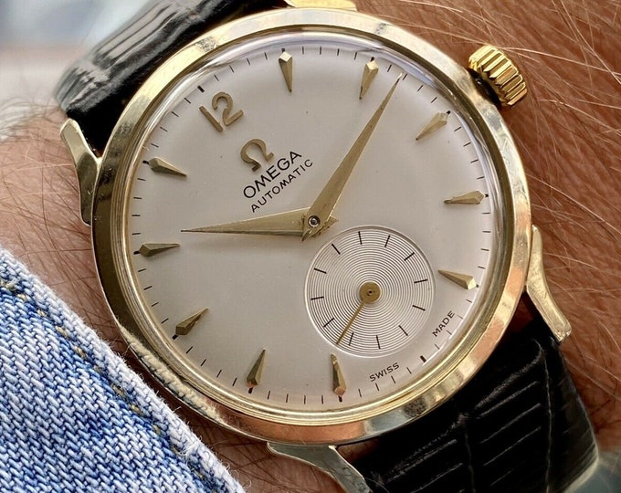 Omega vintage 14K Gold Filled Sub Seconds Dial Men's Automatic Bumper