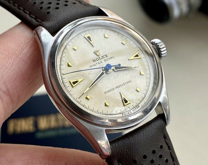 Rolex Oyster Midsize 32m Royal Ref 6144 Steel Mens vintage 1952 Mechanical Hand Winding Swiss watch