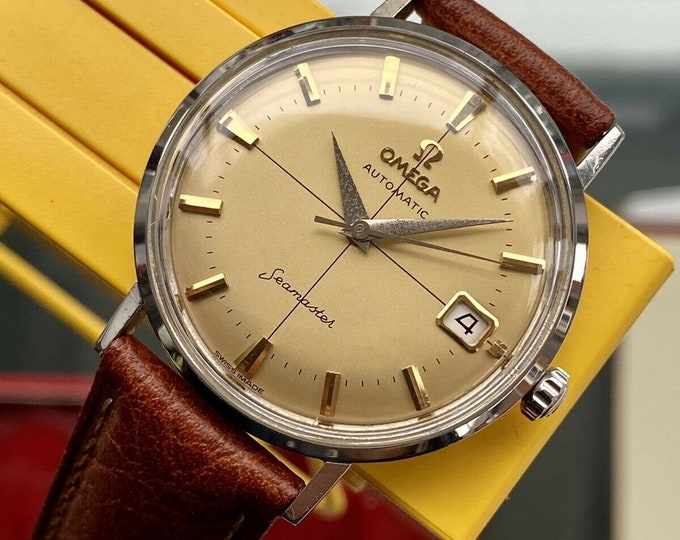 Omega Seamaster Champagne Dial Steel Mens Vintage 1961 Automatic ...