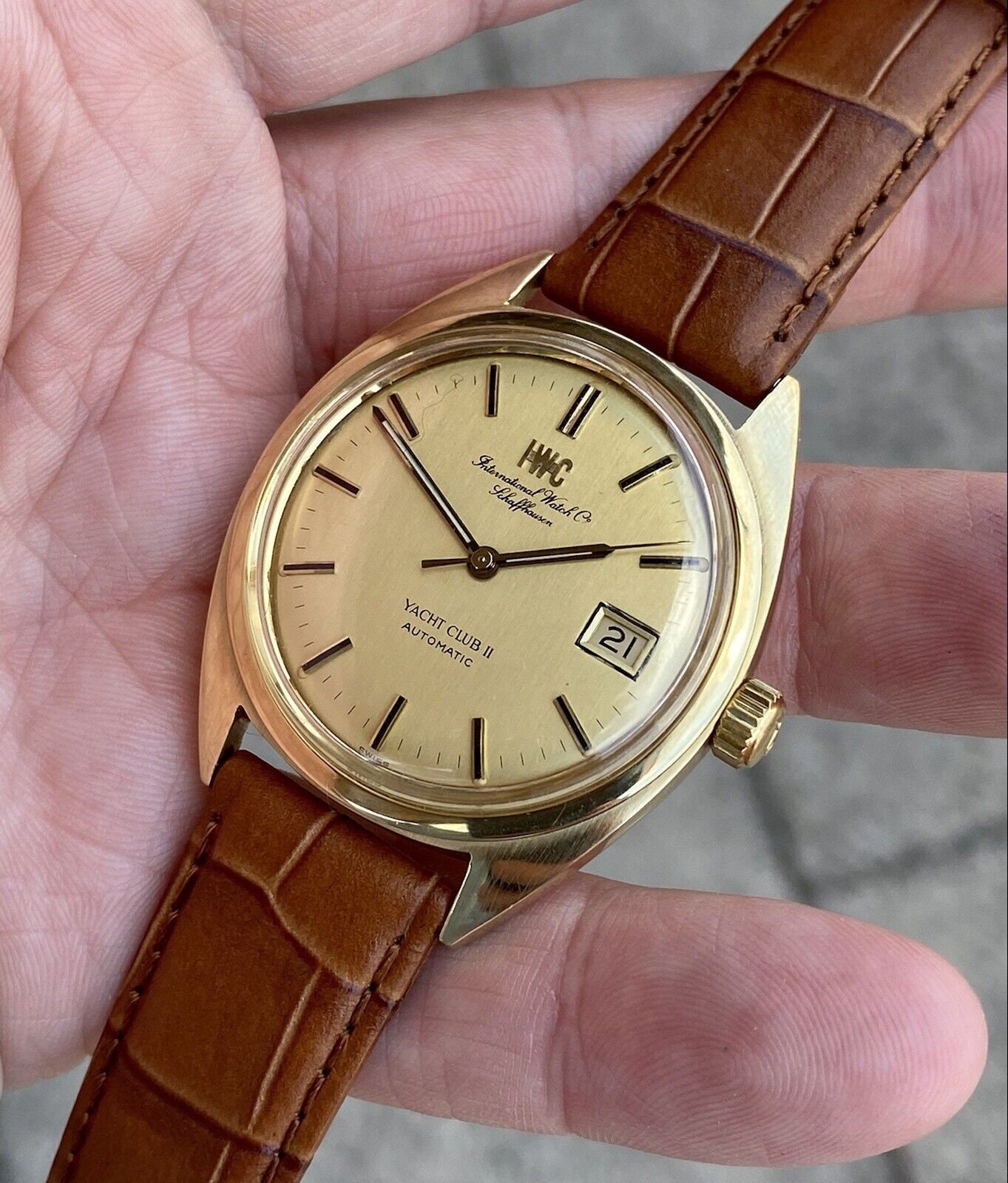 iwc yacht club vintage gold