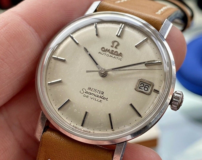 Omega Automatic De Ville Meister Steel Mens Vintage Steel 1970s 35mm dress watch