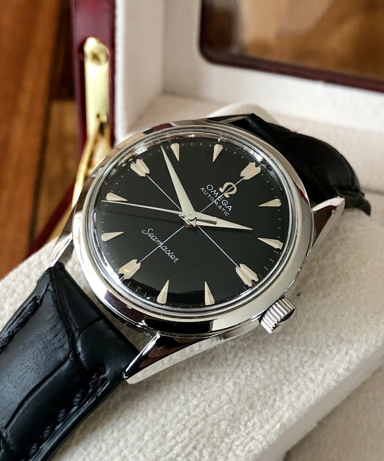 Omega Mens Seamaster Black Dial 