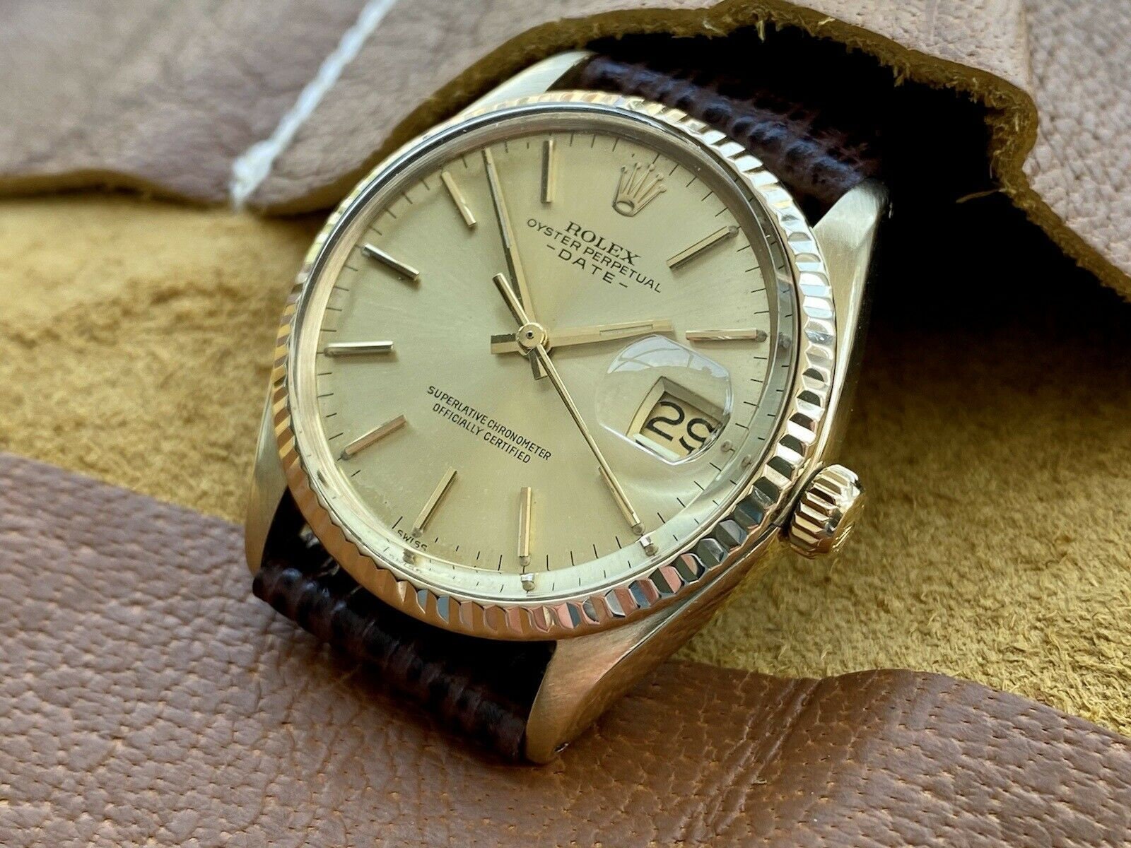Rolex Oyster Date Perpetual 1503 14K Gelb Massivgold Automatik Etsy