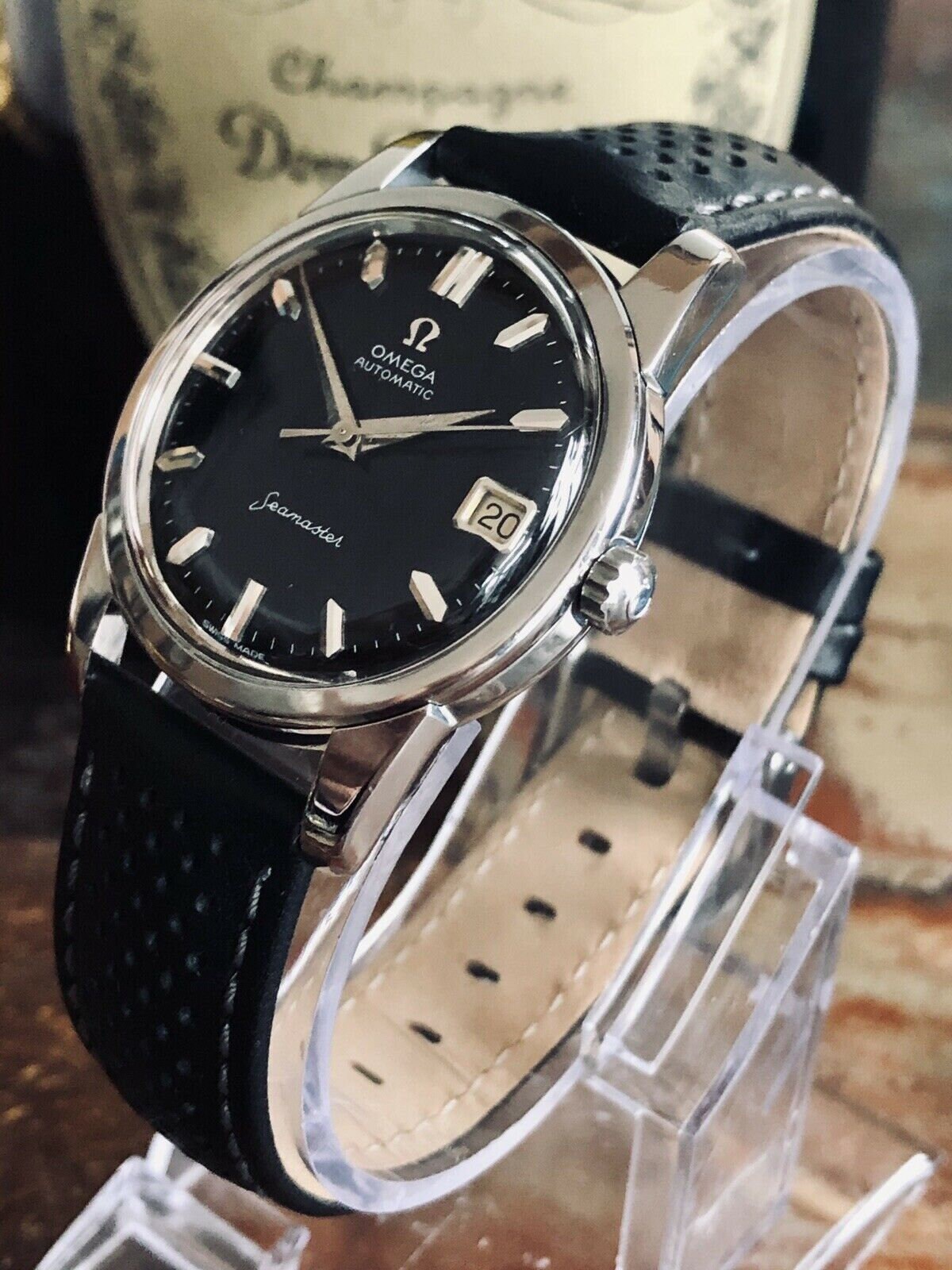 Omega Seamaster Mens Vintage 1963 Automatic Serviced Black Dial watch