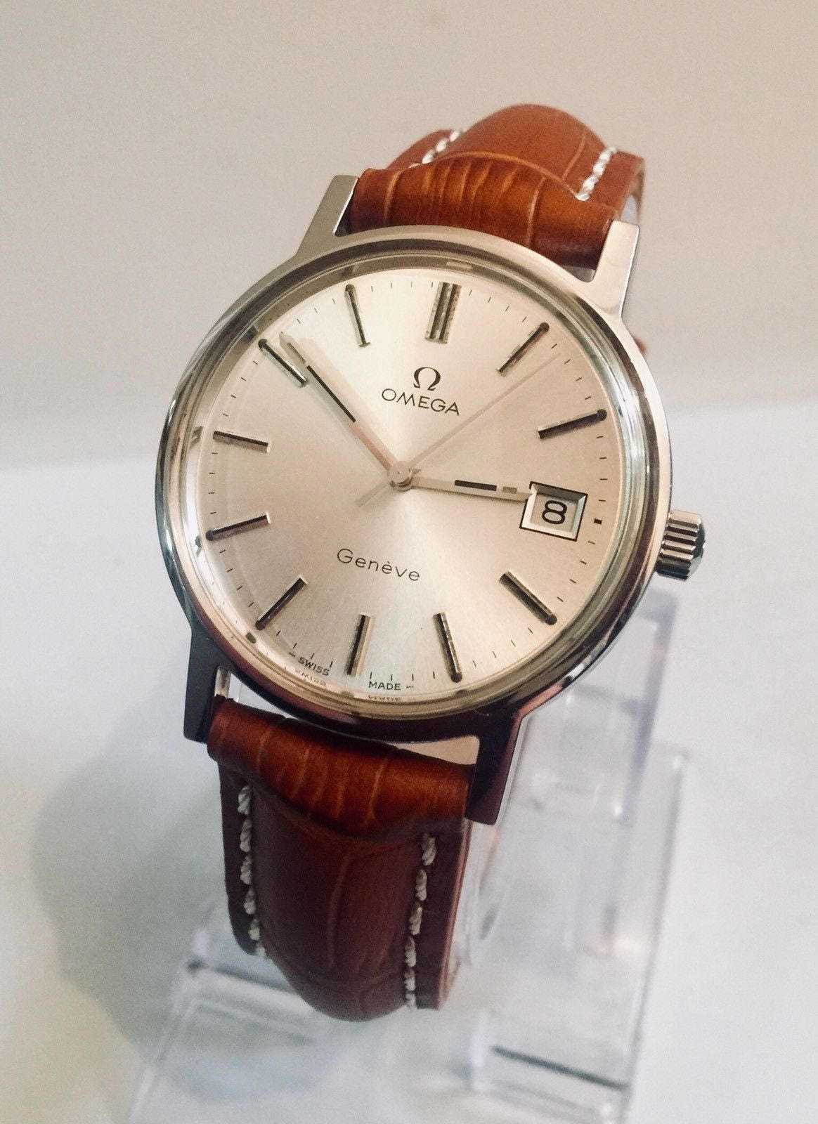 omega mens watches leather strap