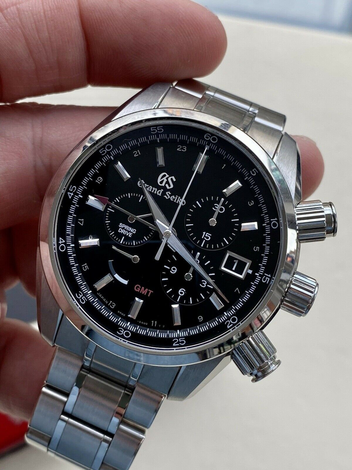 Grand Seiko Spring Drive Chronograph GMT Negro hombre SBGC203 - Etsy España