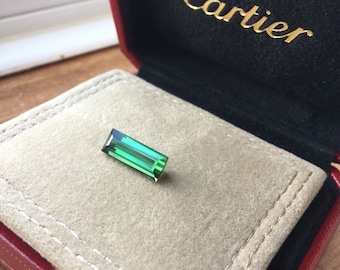 3.75 Ct FLAWLESS Blue Green Emerald cut Tourmaline Gemstone loose looks paraiba