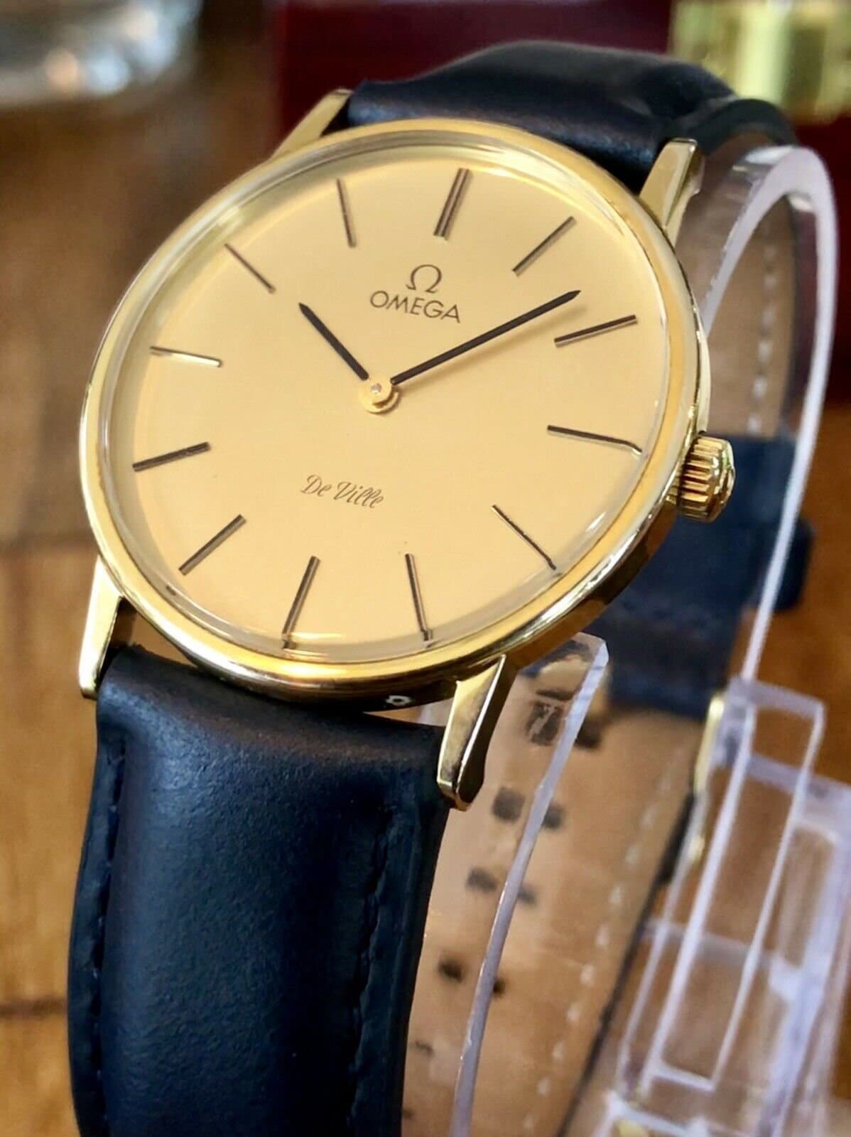 Omega Mens Vintage De Ville Gold Plated 1960s Mens