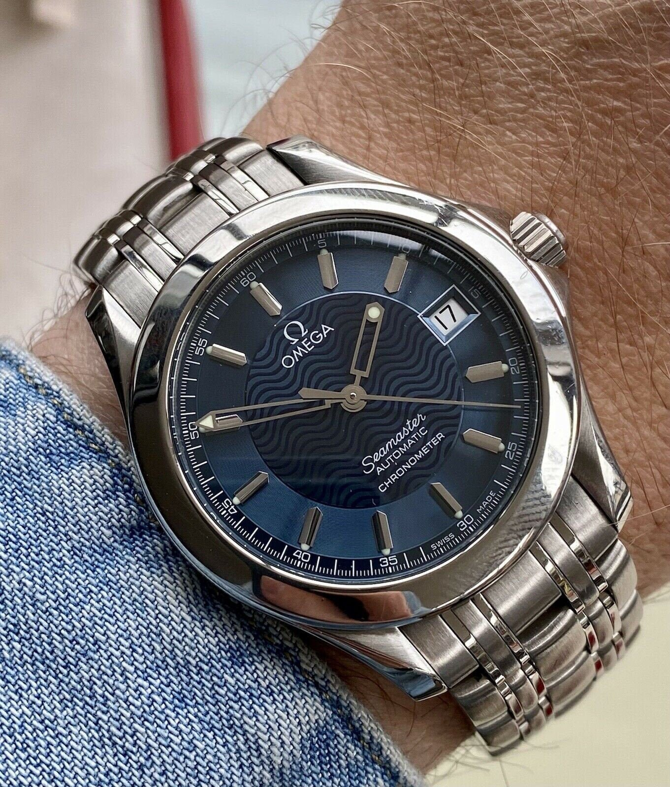 Omega Seamaster 120m Blue Dial Steel 