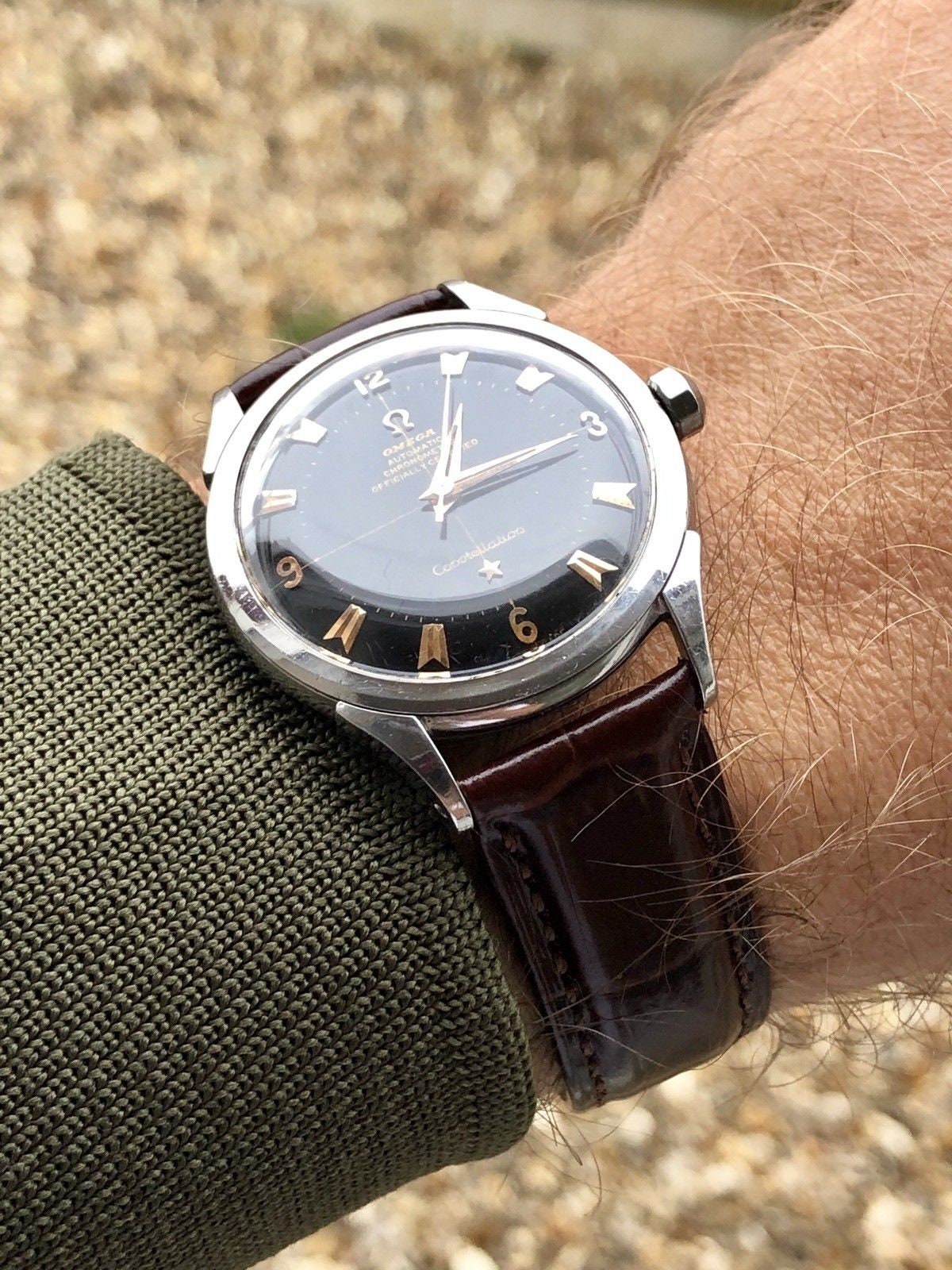 Omega Constellation 1952 vintage Automatic Bumper Cal 354 black dial