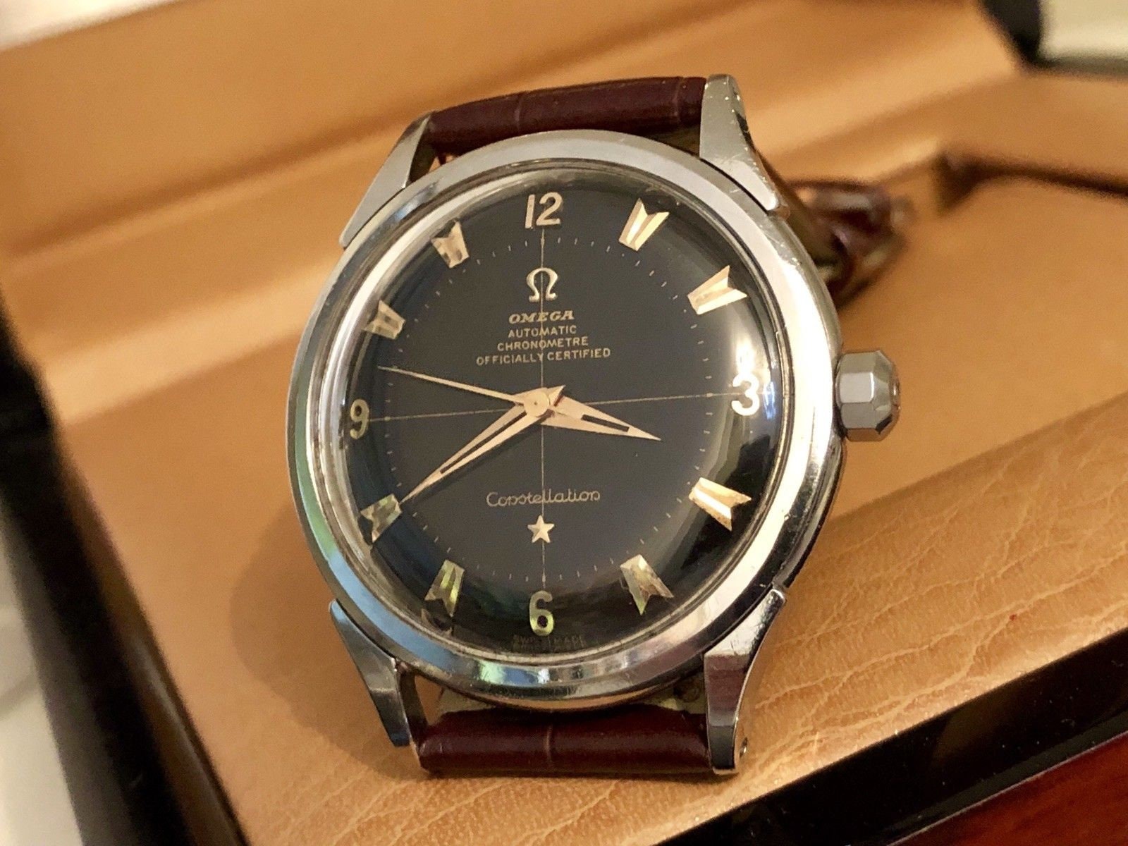 Omega Constellation 1952 vintage Automatic Bumper Cal 354 black dial