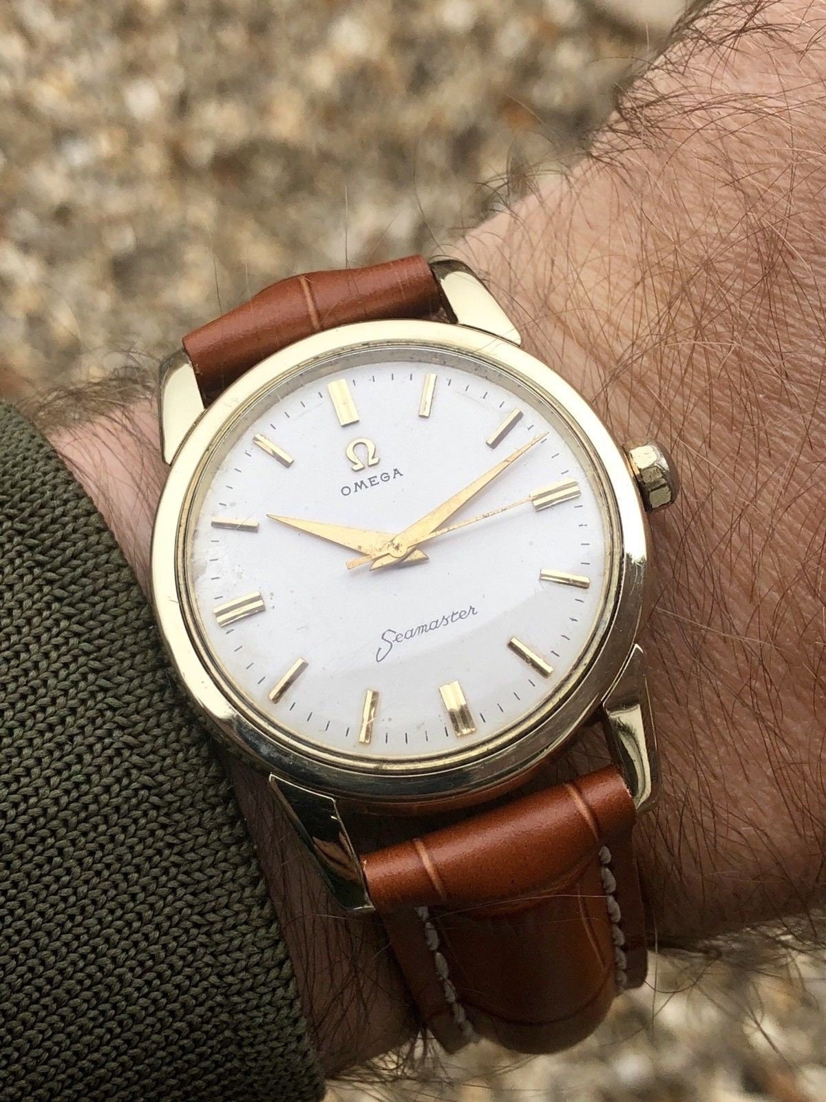 Omega Mens Seamaster vintage watch 1960's Gold Capped Gents Mechanical Cal 420 movement Box