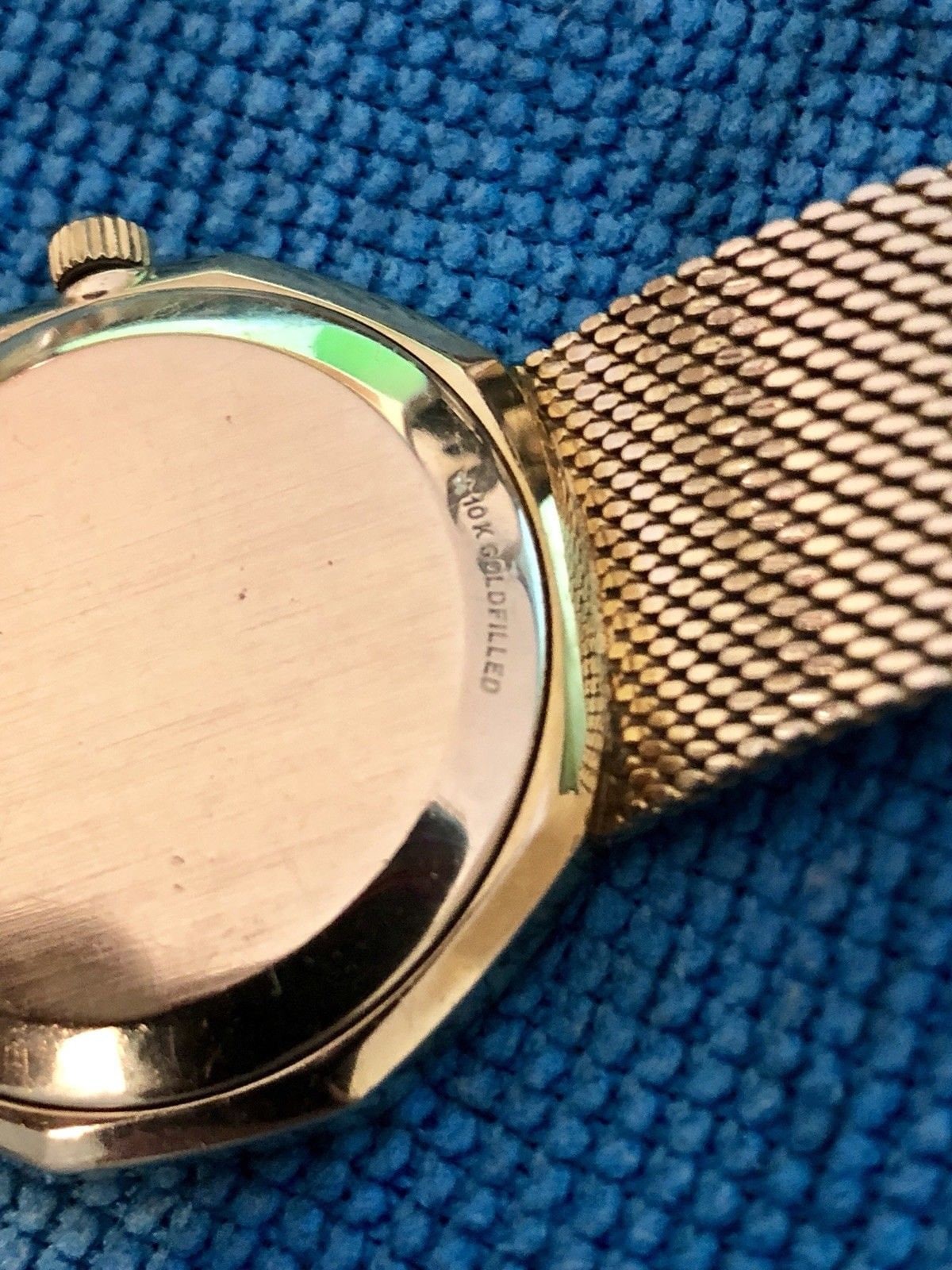 Omega Mens vintage Constellation Gold Dial Cal 1330 Quartz 10K Gold