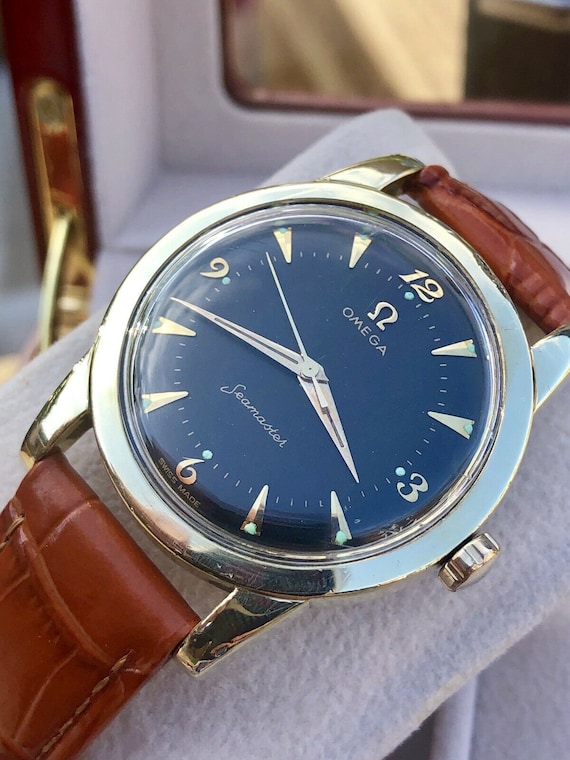 vintage omega seamaster blue dial