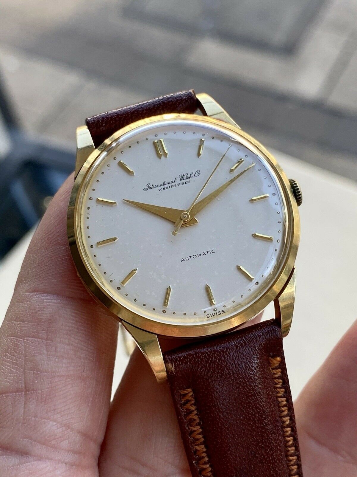 International Watch Company IWC 18K Solid Yellow Gold Vintage Men Automatic watch