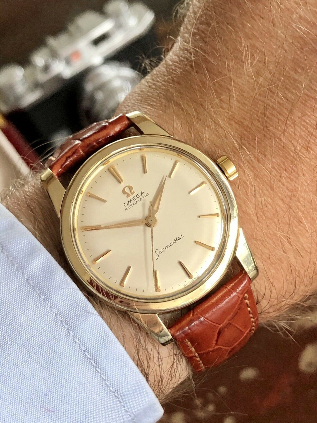 Omega Seamaster Vintage 1958 Gold Capped Mens Automatic Omega Seamaster Vintage 1958 Gold Capped Mens Automatic