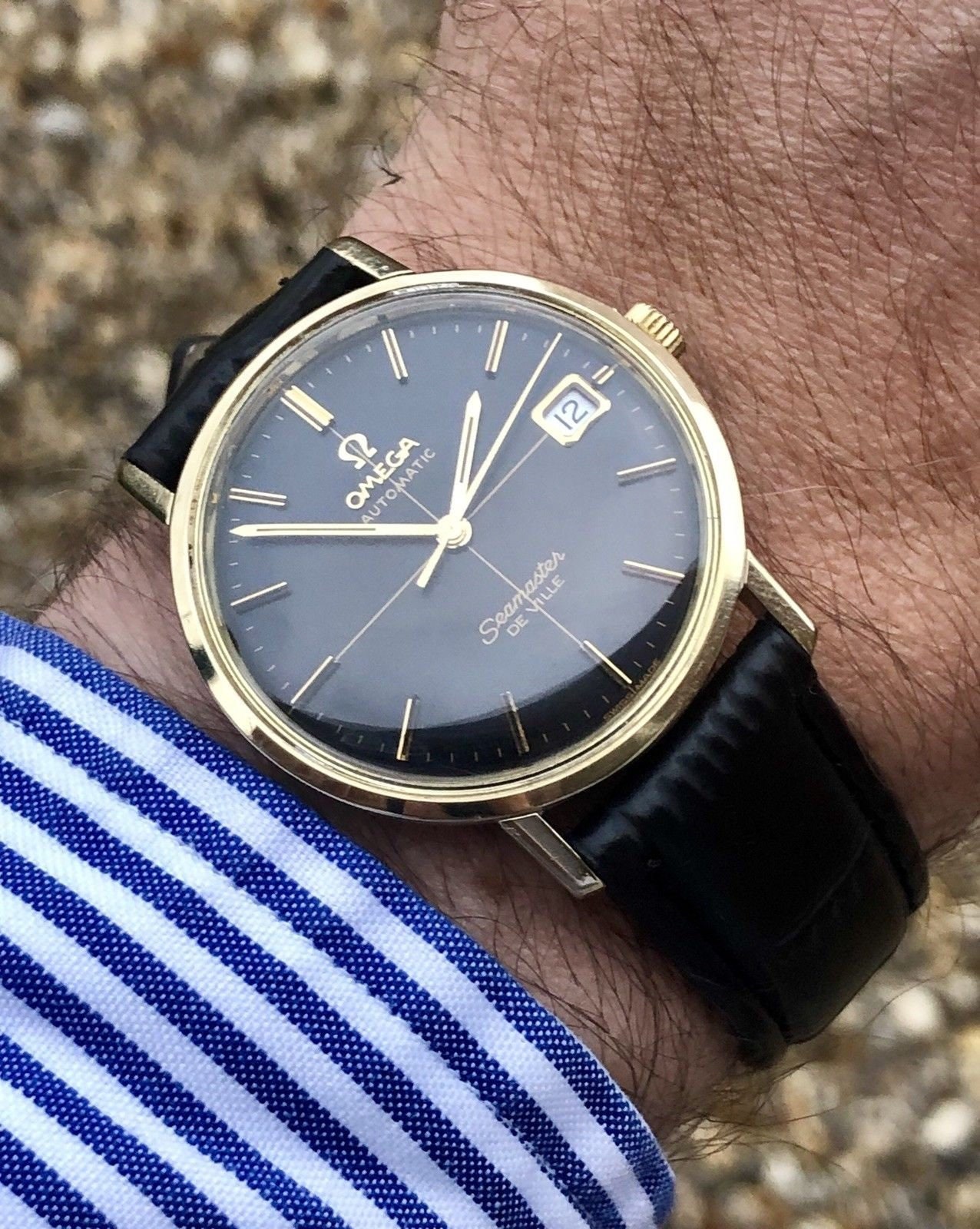 omega seamaster 14k gold