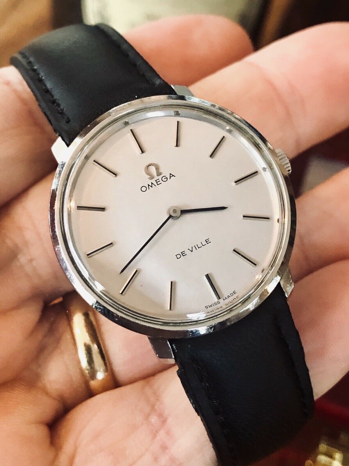 OMEGA Mechanical De Ville Stainless Steel Date vintage 1960s men watch Box