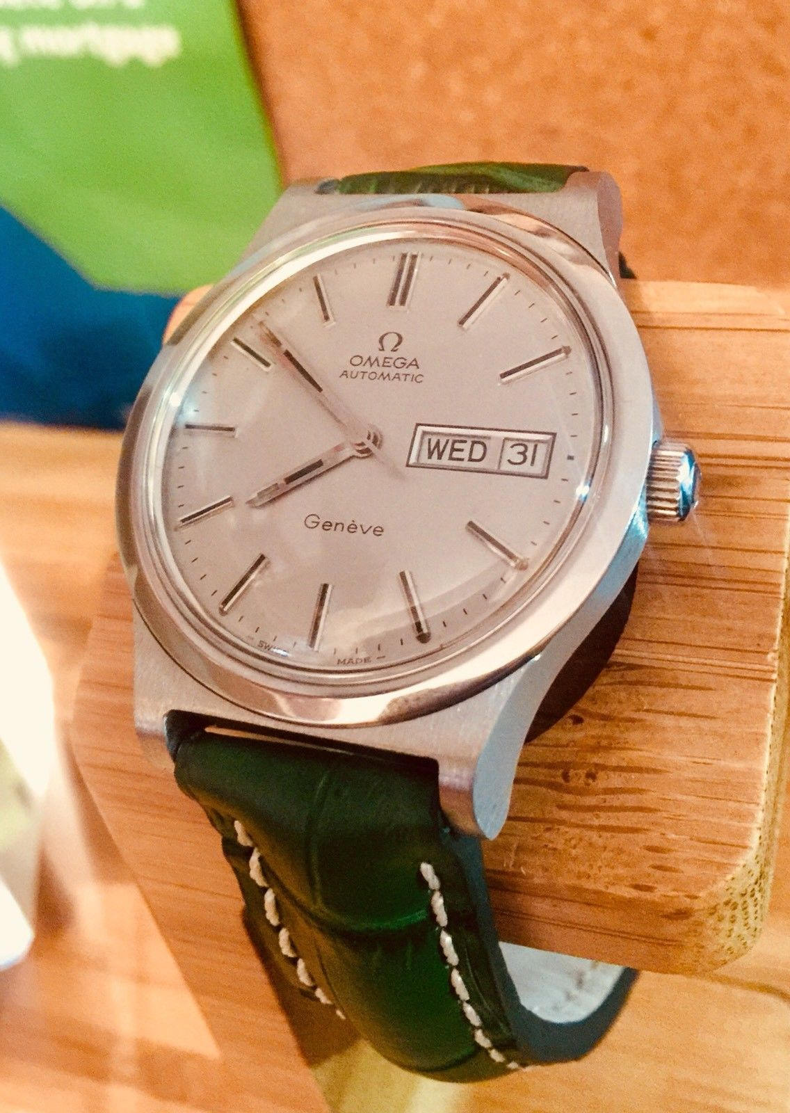 Omega vintage rare day date Geneve cal 1022 Automatic mechanical watch