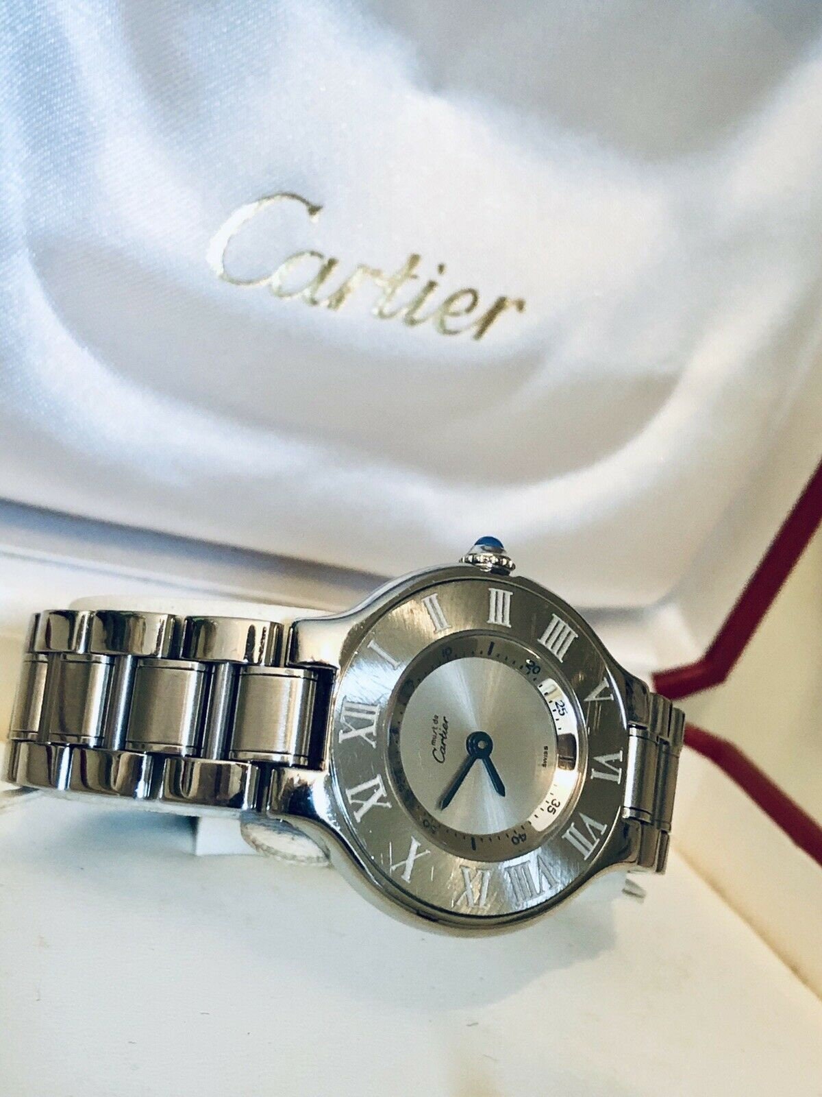 Cartier Must De Cartier 21 lady womes stainless steel bracelet 27mm ...