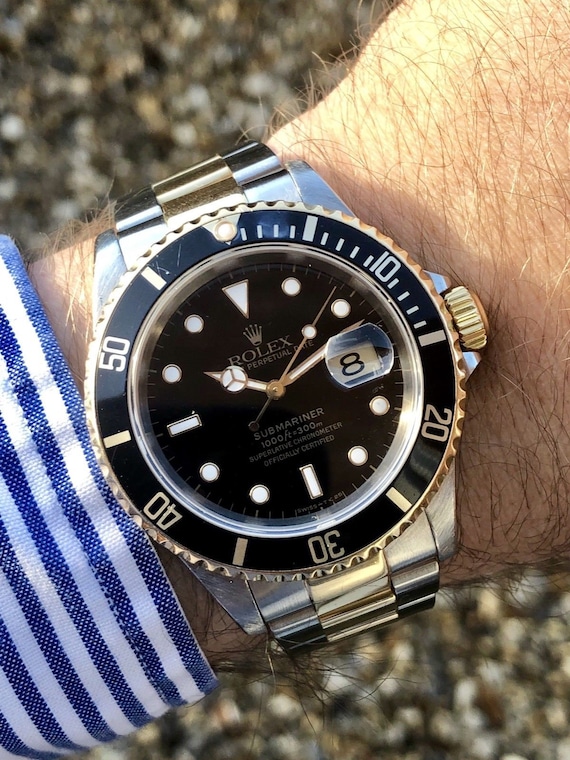 rolex submariner bi metal black face