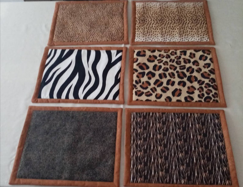 Placemats. African Placemats. Big Five Placemats. Animals Etsy UK